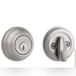 Kwikset Satin Nickel Single Cylinder Deadbolt-SmartKey Security 99800-123